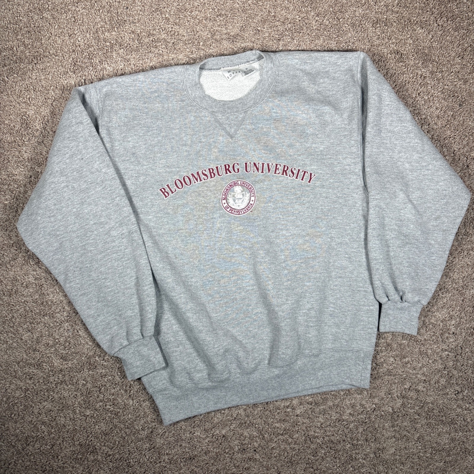 Bloomsburg University Sweatshirt Mens Medium Gray Vintage Usa Made